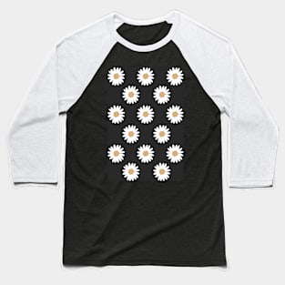 black slate camel daisy flower floral pattern Baseball T-Shirt